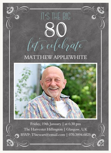Big Year Adult Birthday Party Invitations