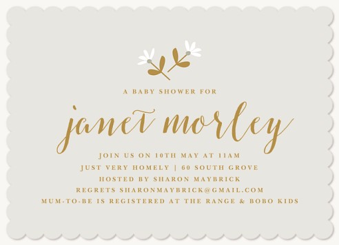 Sweet Floral Baby Shower Invites