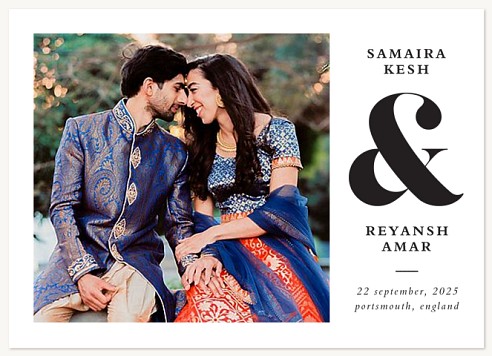 Bold Ampersand Save the Date Cards