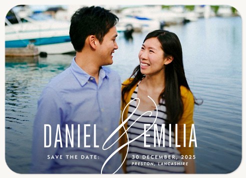 Distinguished Ampersand Save the Date Cards