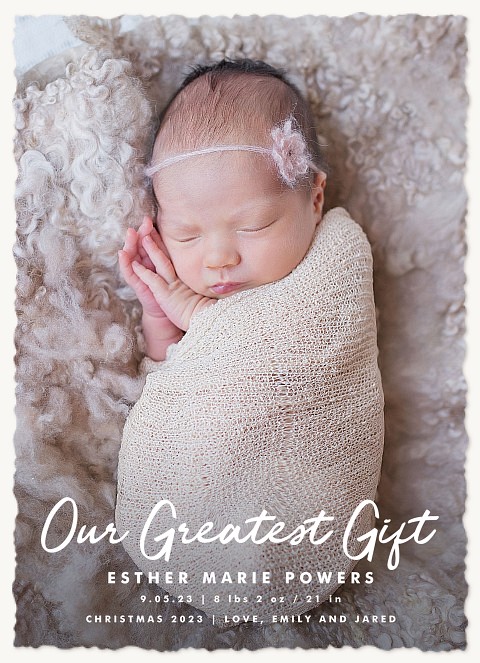 Greatest Gift Holiday Birth Announcements