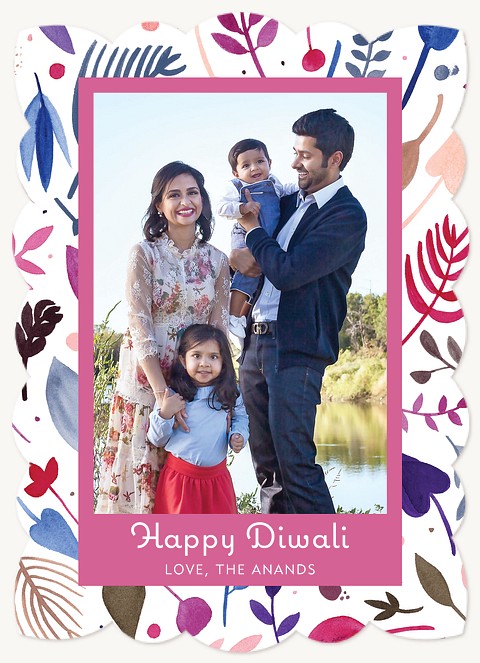 Diwali Florals Diwali Holiday Cards