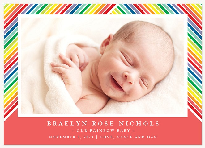 Our Rainbow Baby Announcements