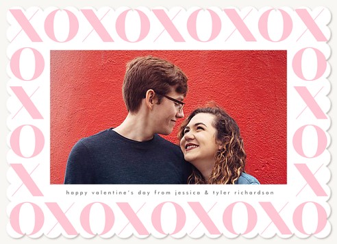 Blushing Border Valentine's Cards