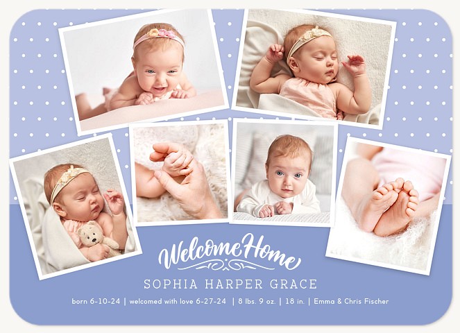 Welcome Collage Baby Announcements