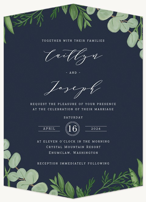 Botanical Sprigs Wedding Invitations