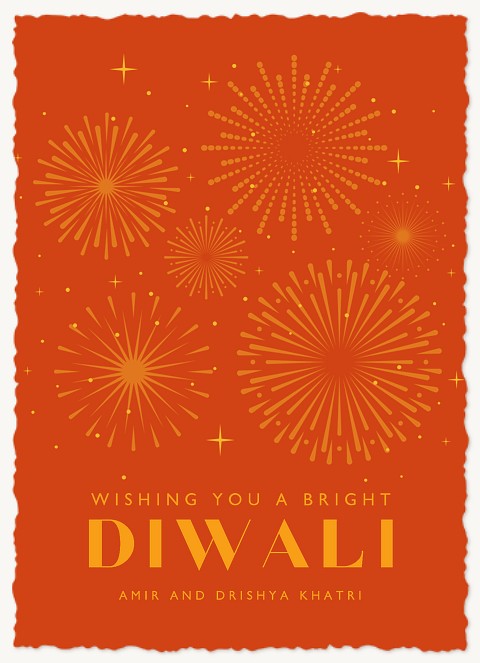 Firework Display Diwali Holiday Cards