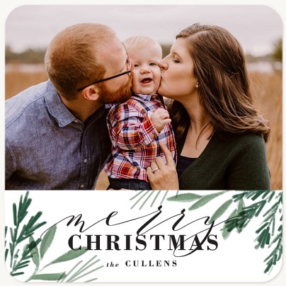 Corner Foliage Christmas Cards