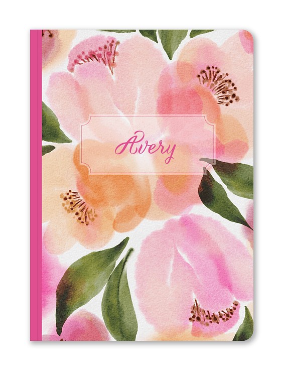 Painterly Blossoms Custom Softcover Journals