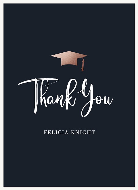 Brushed Script Graduation Thank You Cards