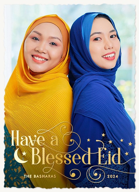 Calligraphic Swirls Eid Cards