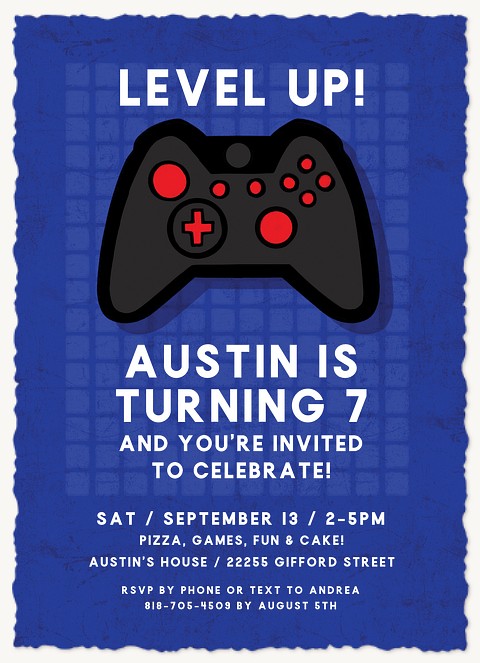 Level Up! Kids Birthday Invitations
