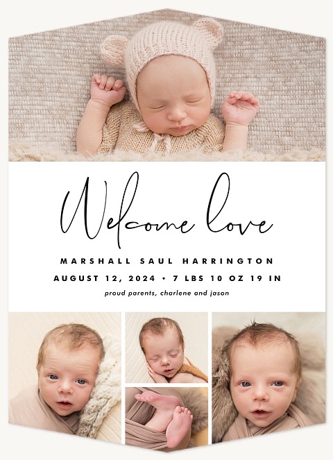  Welcome Love Baby Announcements