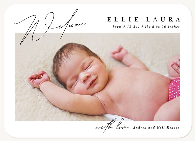 Signature Welcome Baby Announcements