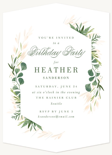 Spring Clover Adult Birthday Party Invitations
