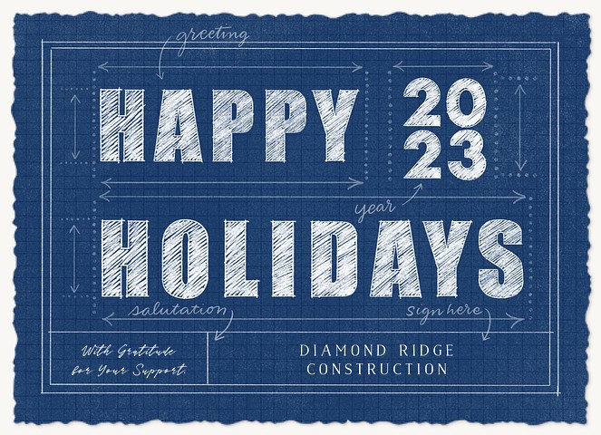 Holiday Blueprint Business Holiday Cards