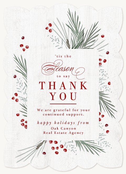 Woodland Pine Business Holiday Cards
