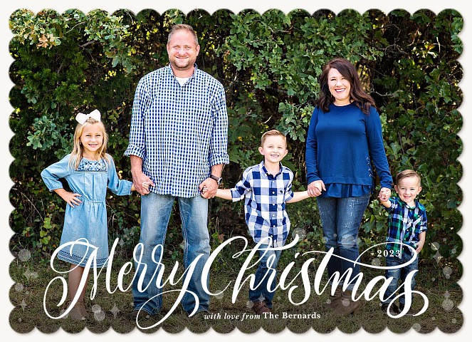 Spirited Bokeh Personalized Holiday Cards