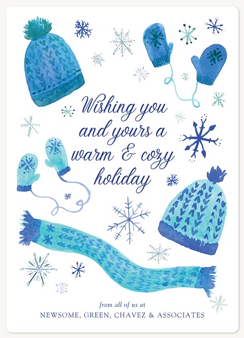 Warm Mittens Holiday & Christmas Magnet Cards