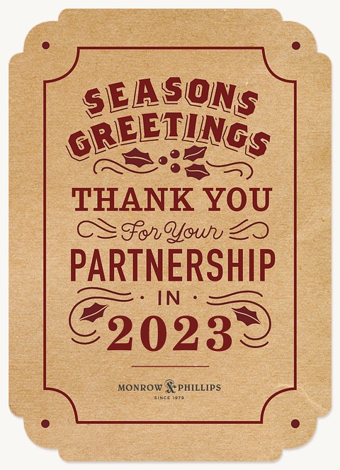Krafted Partnership Business Holiday Cards