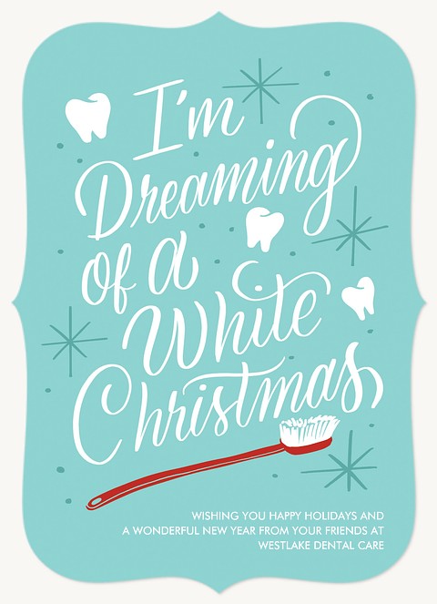 White Christmas Business Holiday Cards