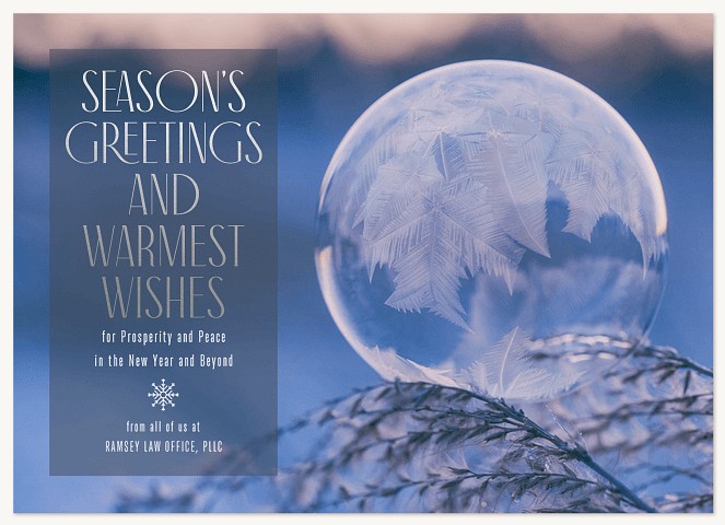 Frosted Orb Business Holiday Cards