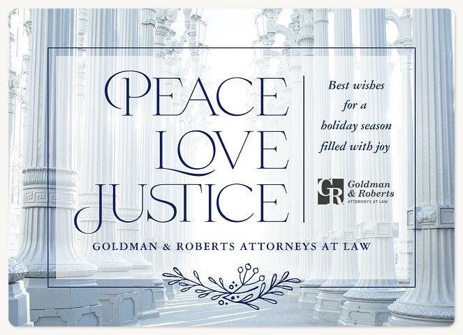 Peace, Love & Justice Holiday & Christmas Magnet Cards