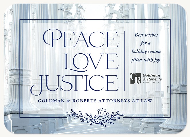 Peace, Love & Justice Business Holiday Cards