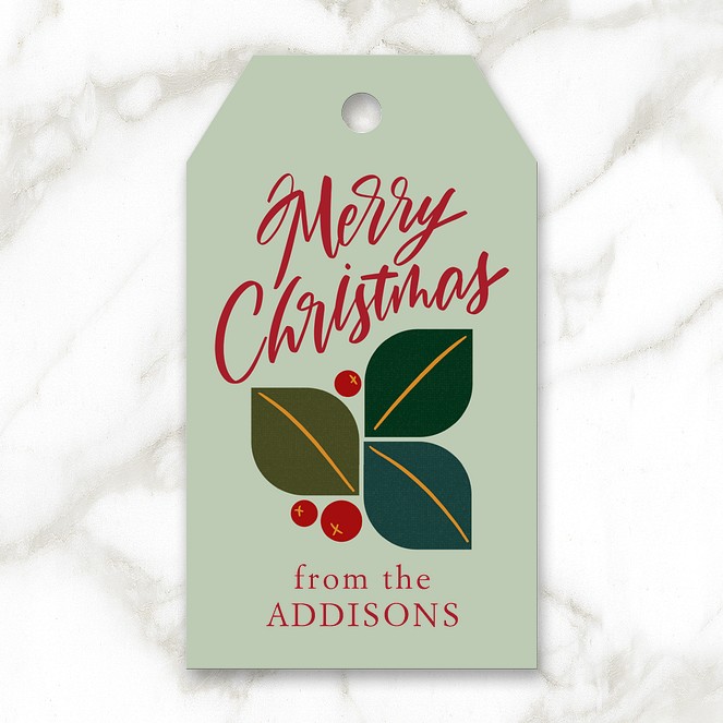 Mod Mistletoe Custom Gift Tags