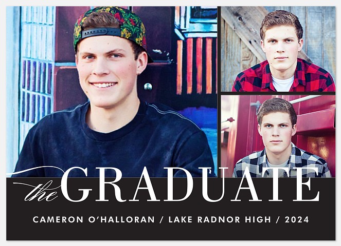 Bold Announcement Graduation Cards