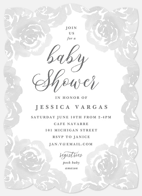 Rose Garden Baby Shower Invitations