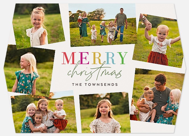 Cheerful Collage Holiday Photo Cards
