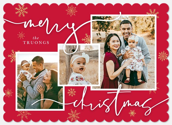 Playful Snow Holiday Photo Cards