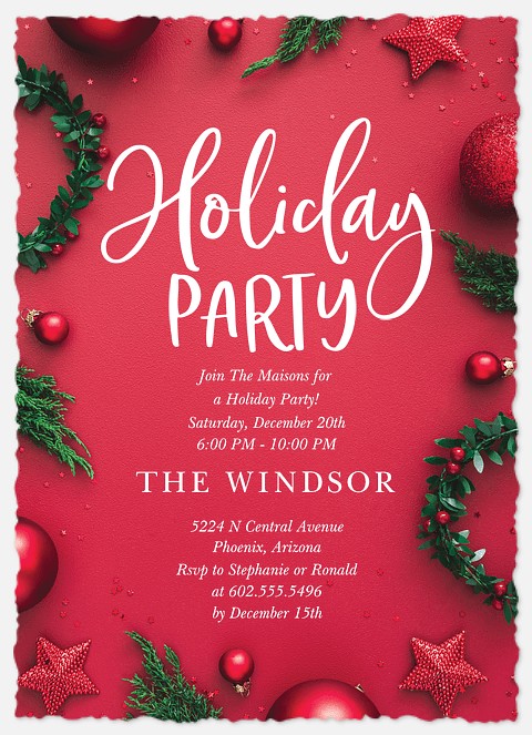 Modern & Bright Holiday Party Invitations