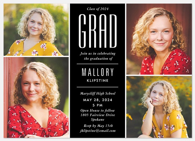 Grid of Four Graduation Cards