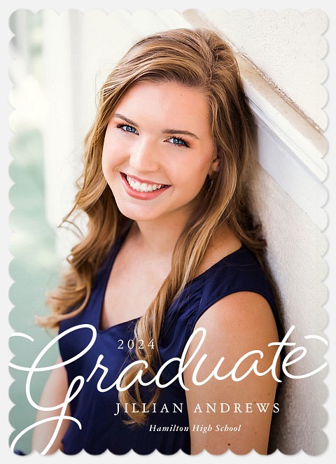 Monoline Script Graduation Cards