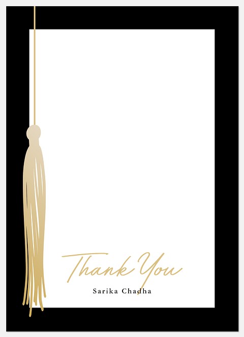 Side Tassel Thank You Thank You Cards 