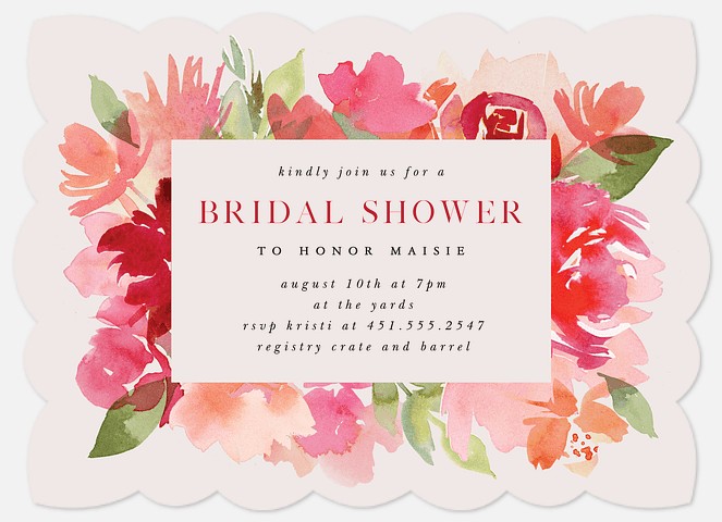 Flowering Shower Bridal Shower Invitations