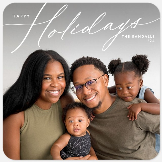 Tip Top Script Holiday Photo Cards