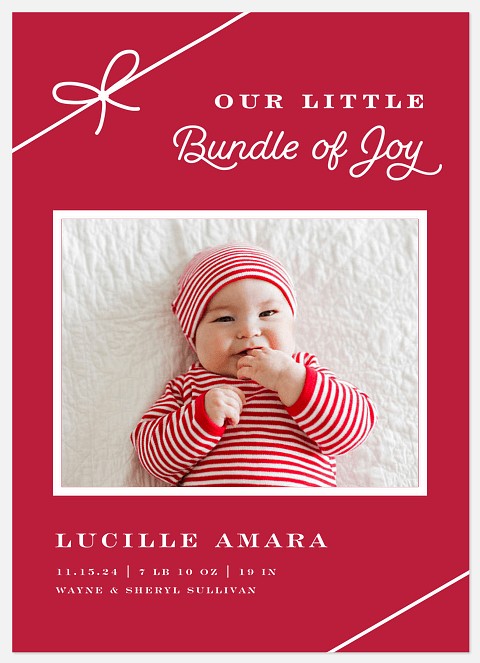 Little Bow Holiday Photo Cards