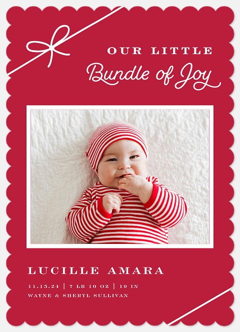 Little Bow Holiday Photo Cards