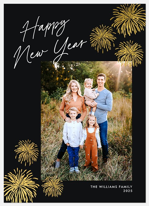 Bright Bursts Holiday Photo Cards