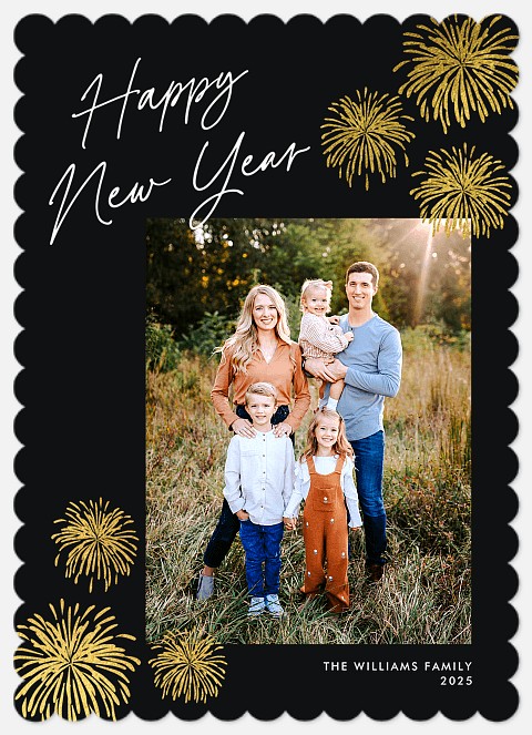 Bright Bursts Holiday Photo Cards