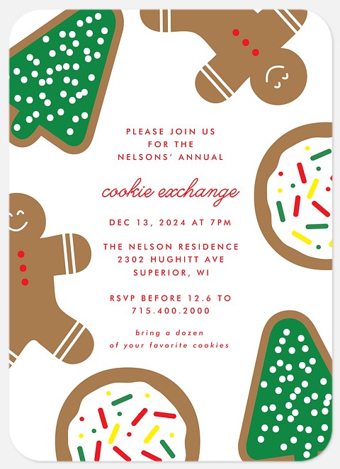 Cookie Craze Holiday Party Invitations