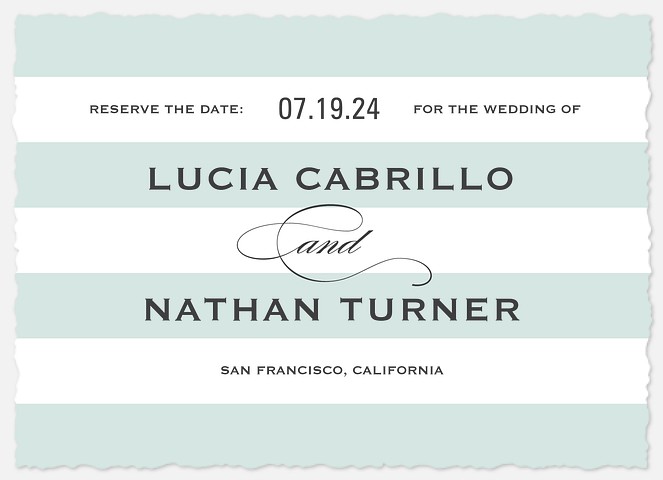 Sea Stripe Save the Date Photo Cards