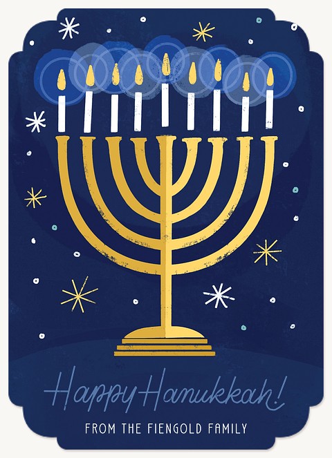 Eight Flames Hanukkah Cards