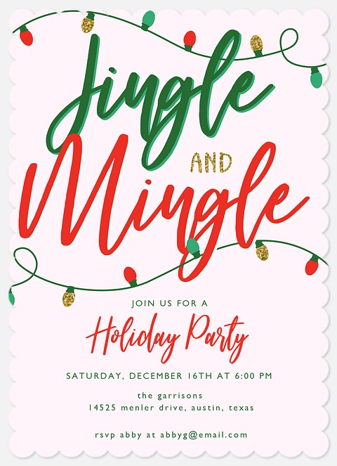 Jingle and Mingle Holiday Party Invitations