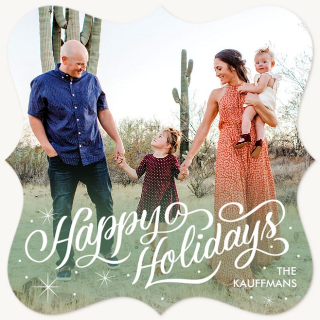 Festive Glow Personalized Holiday Cards