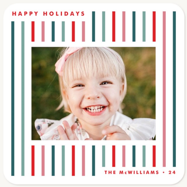 Candy Colored Personalized Holiday Cards