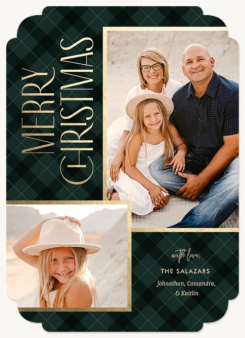 Polished Deco Personalized Holiday Cards